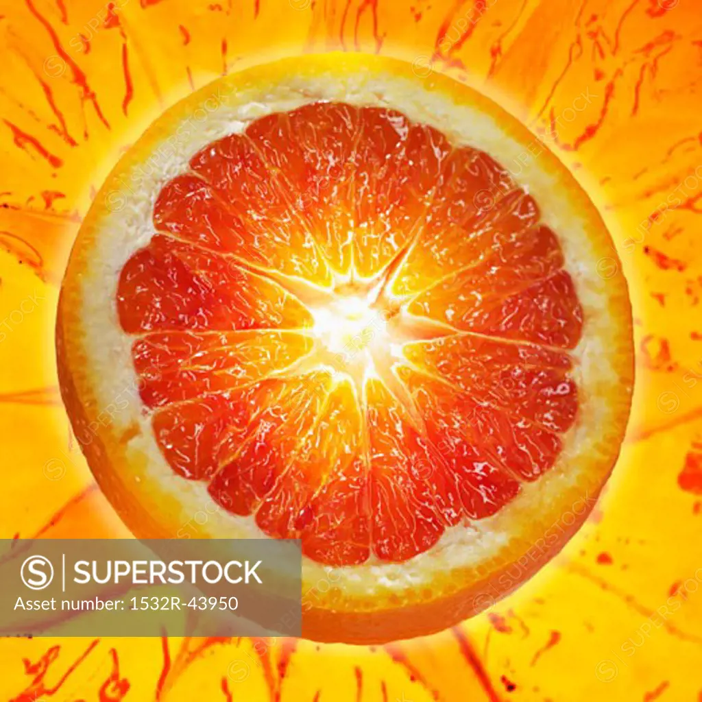 A slice of blood orange