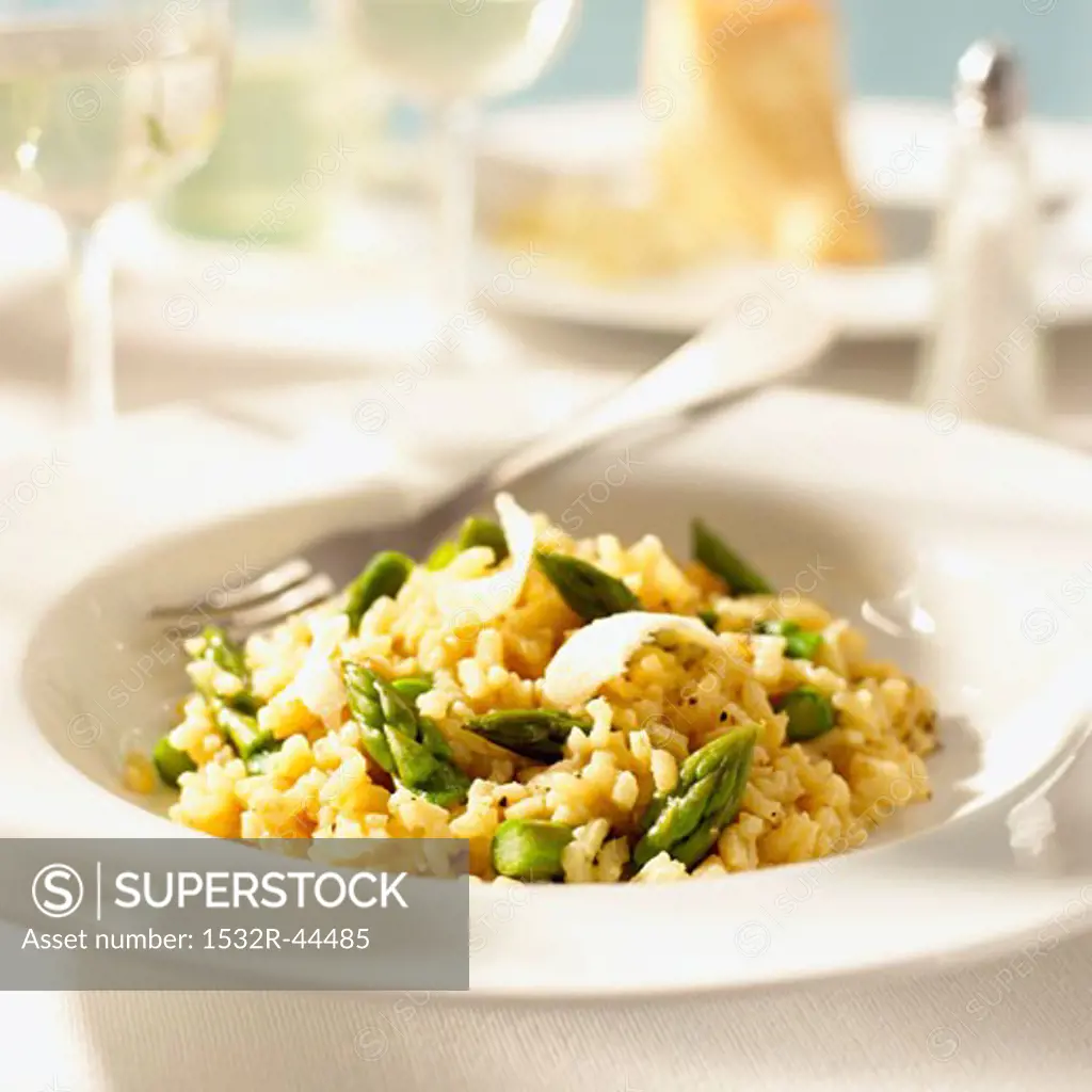 Asparagus risotto with Parmesan