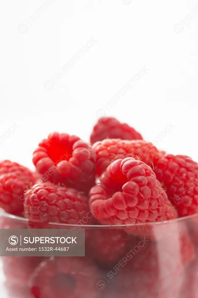 Raspberries in a glass