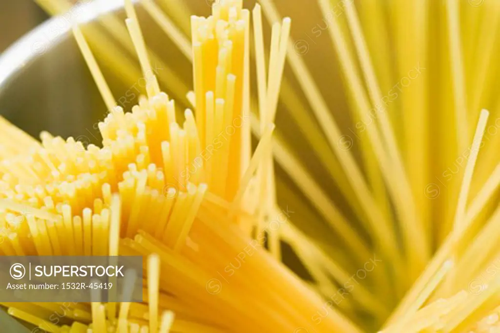 Spaghetti in pan (detail)