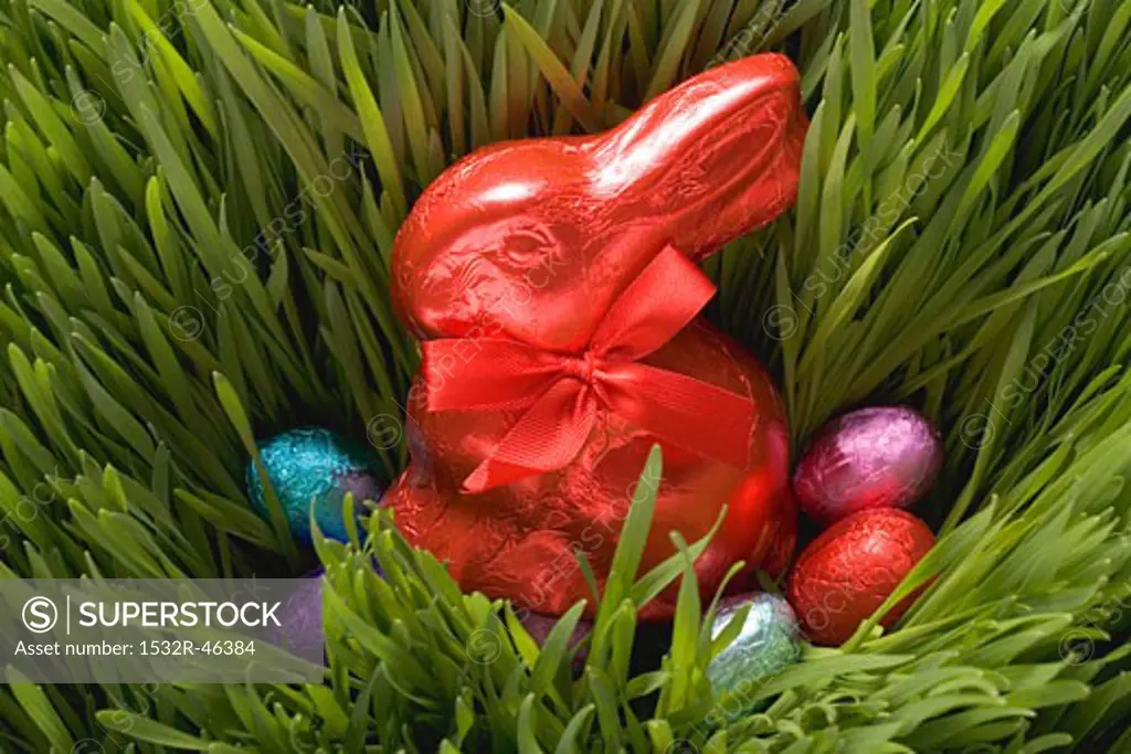 Easter sweets in grass