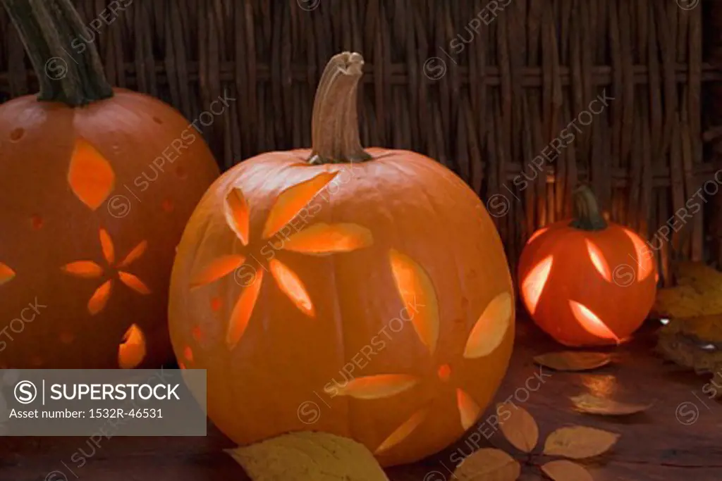 Atmospheric pumpkin lanterns