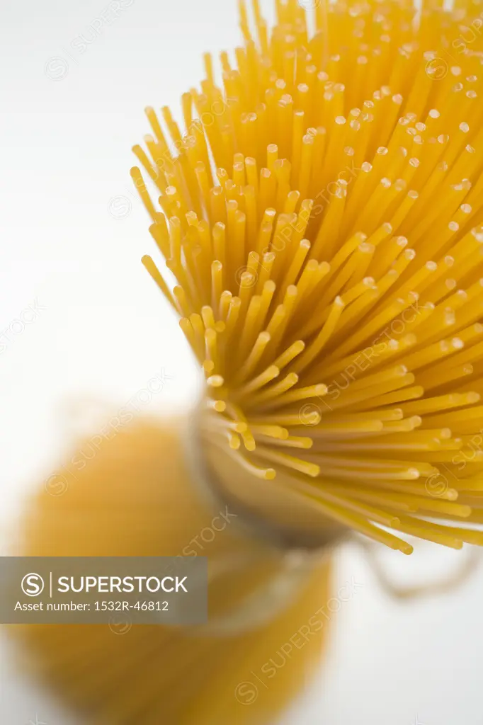 A bundle of spaghetti (overhead view)