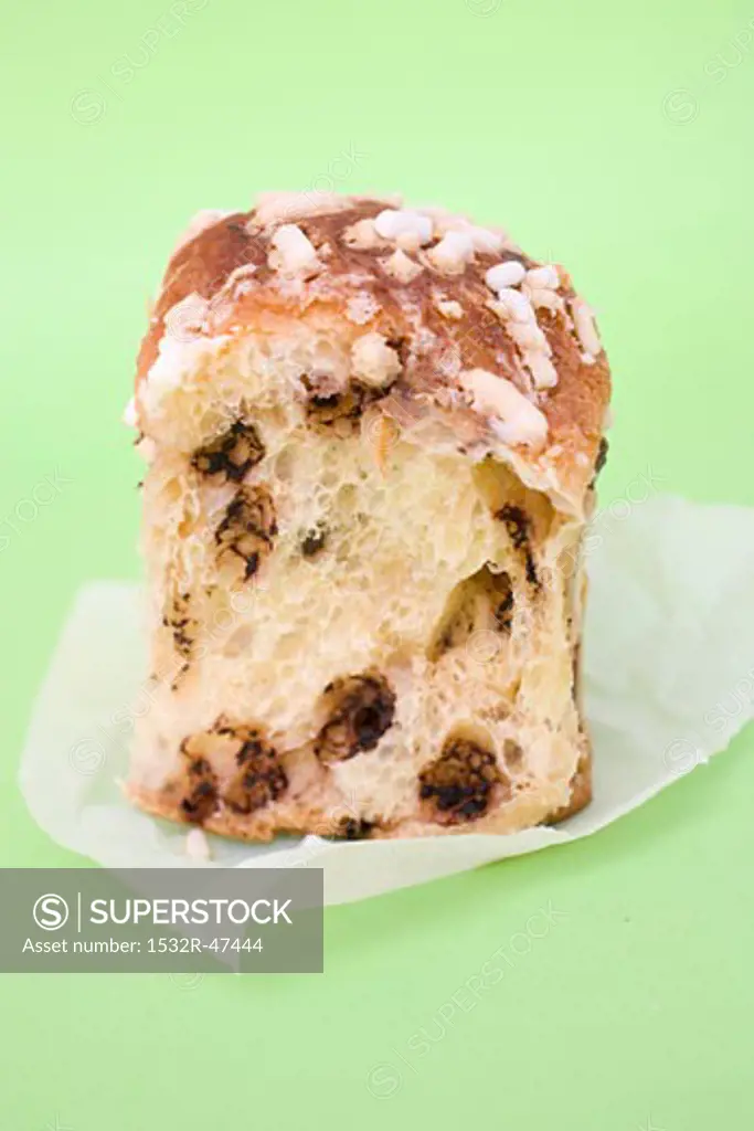 Pane dolce (sweet Italian bread) with chocolate chips