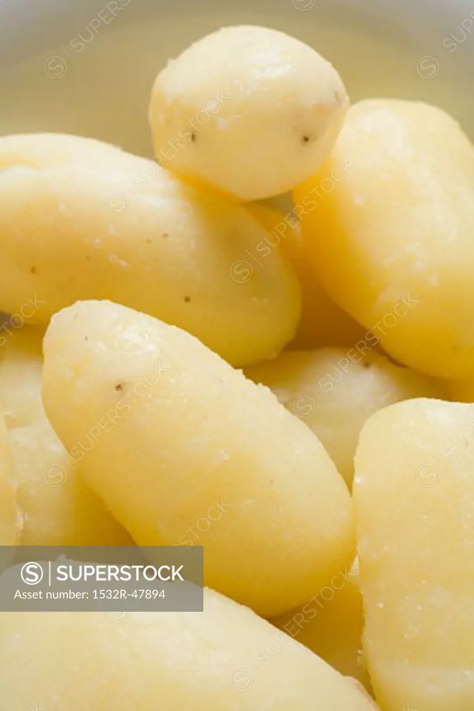 Peeled, boiled potatoes