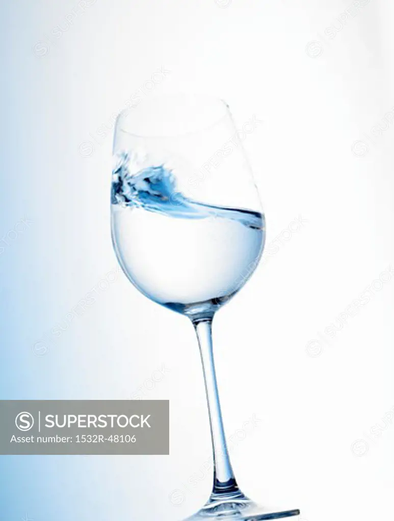 Water swirling in a glass