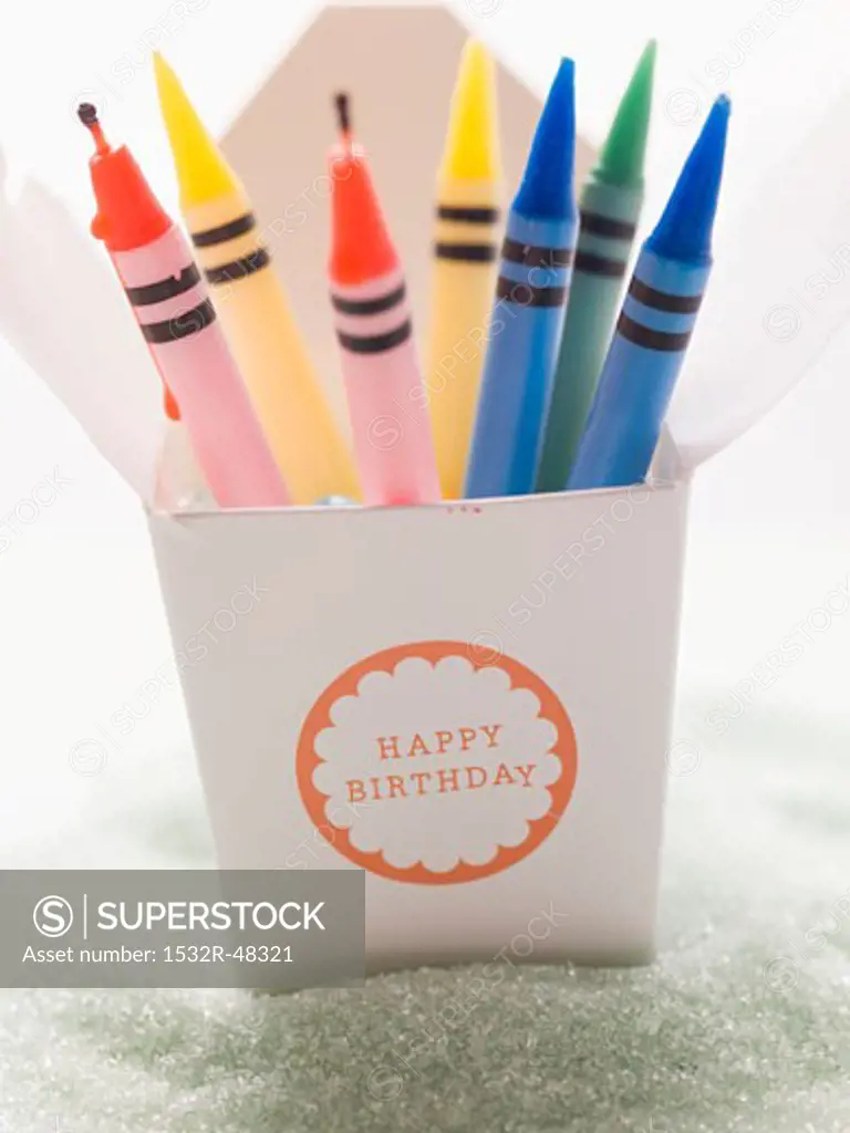 Crayon birthday candles