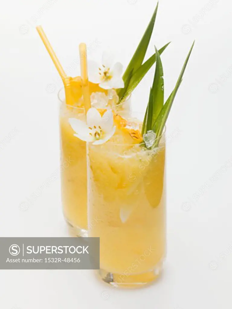 Two pineapple drinks