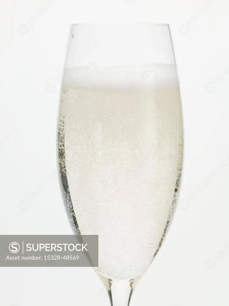 Glass of sparkling wine
