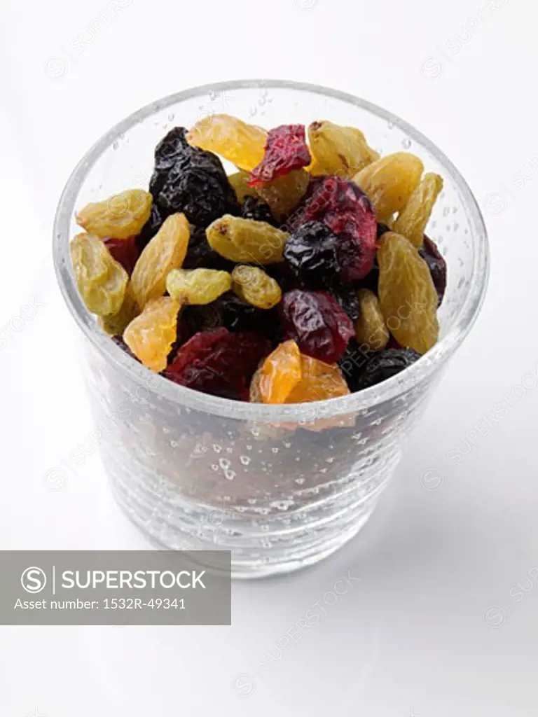 Glass of Mixed Dried Fruit
