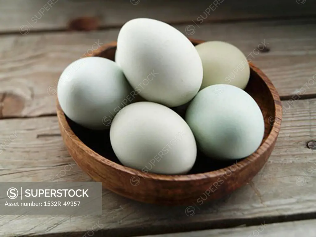 Wooden Bowl of Eggs