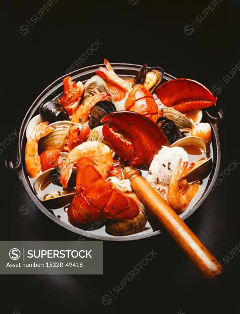 Pot of Bouillabaisse; From Above