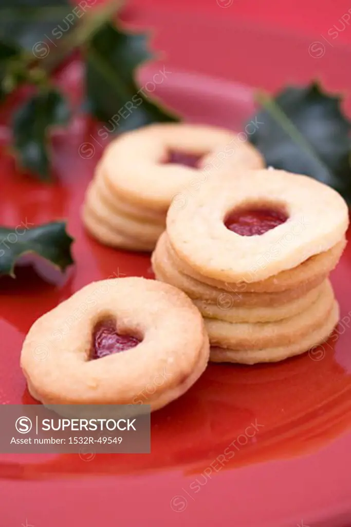 Jam-filled biscuits