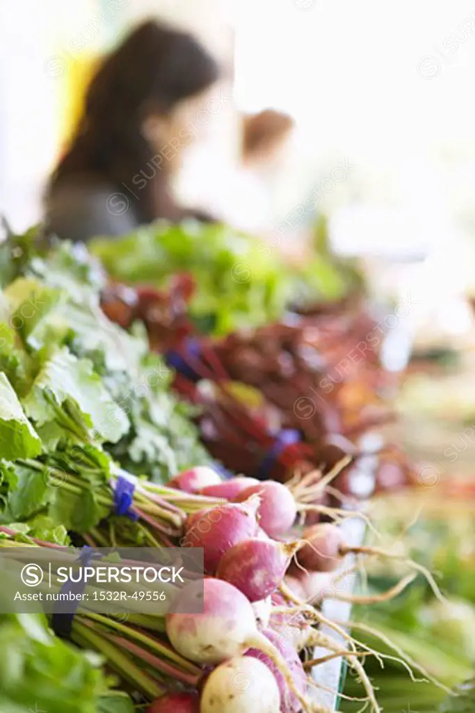 Vegetables at a farmers' market