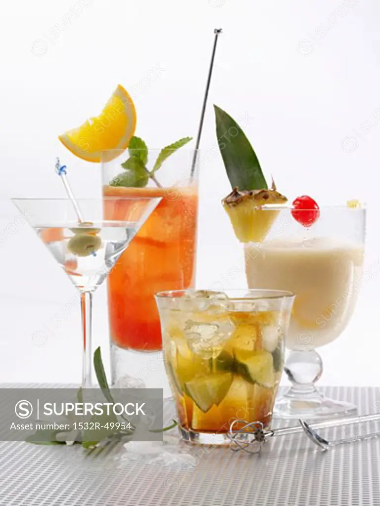 Four different cocktails