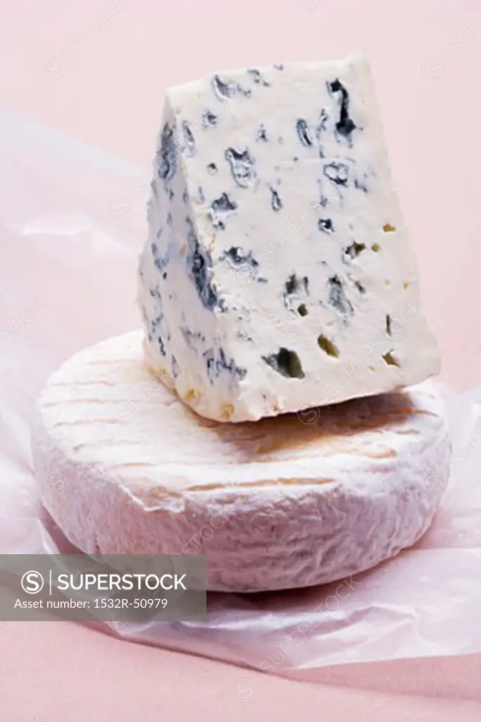 Soft cheese and blue cheese