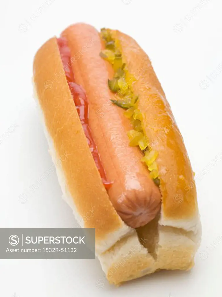 A hot dog (close-up)