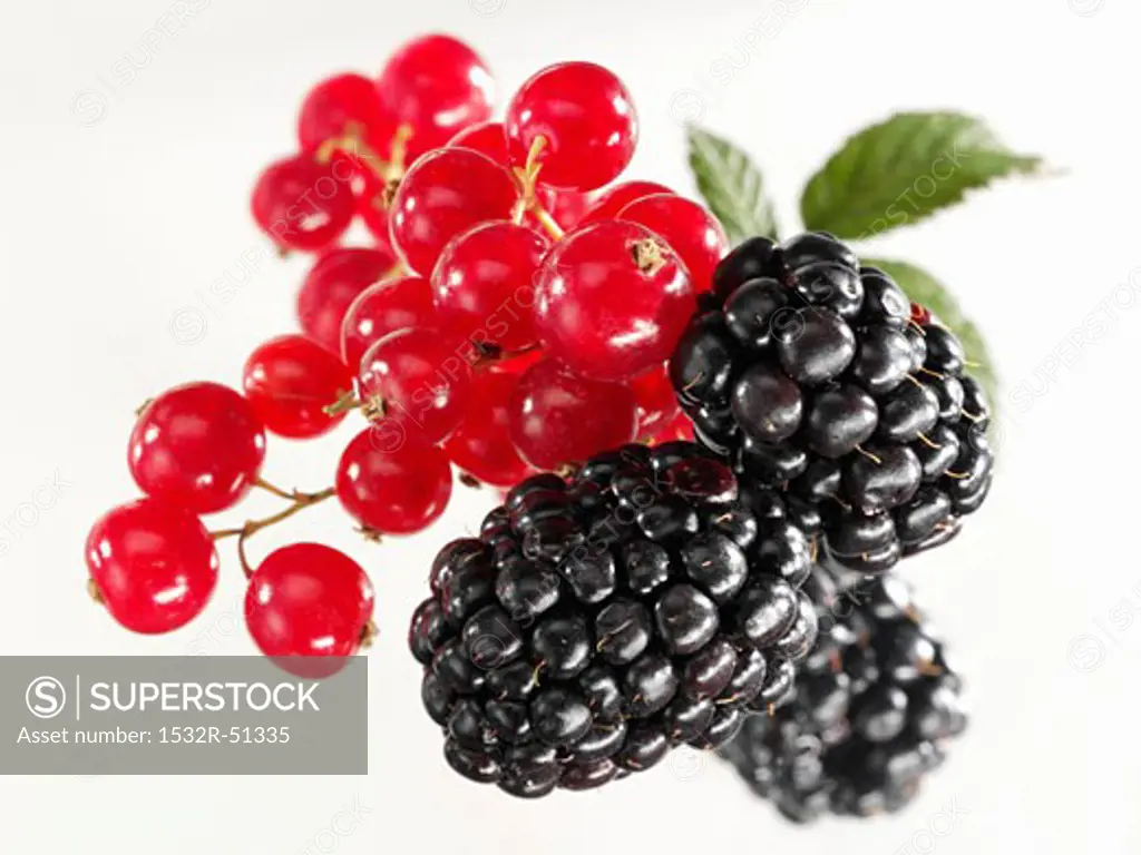 Redcurrants and blackberries