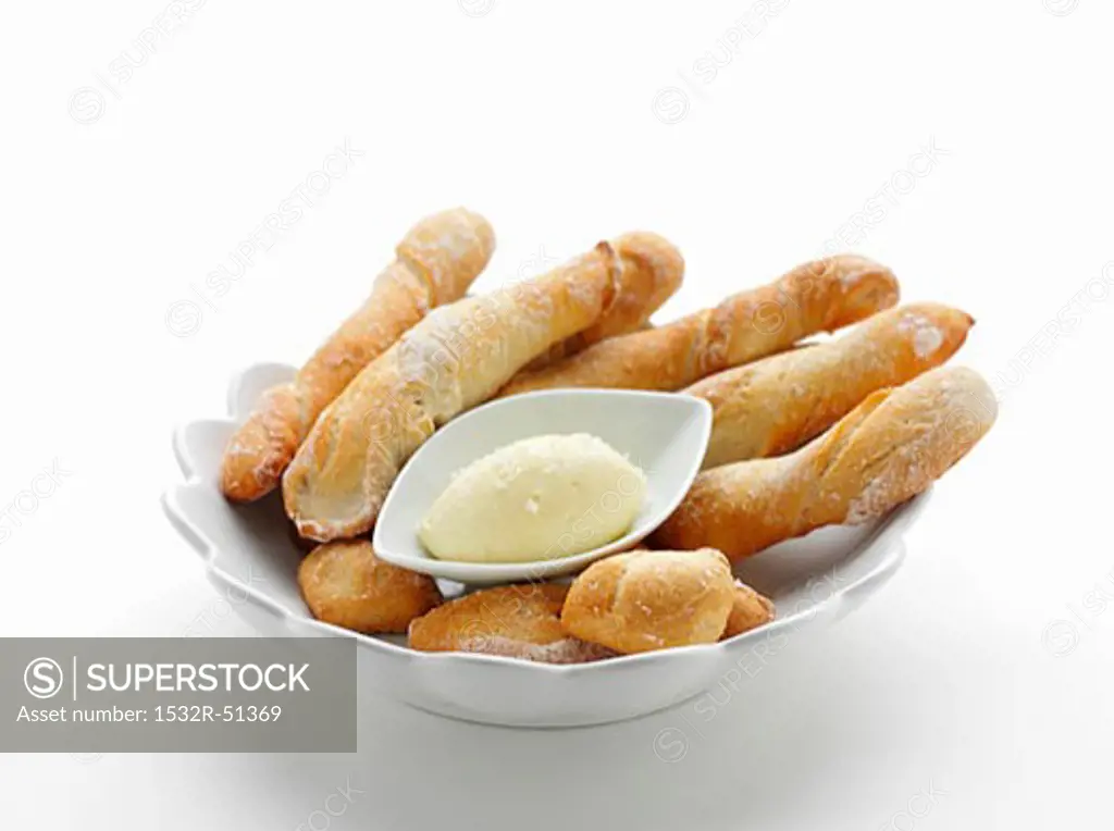Breadsticks with butter