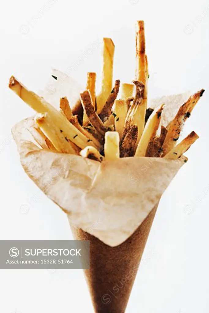 Garlic Parsley French Fries in Paper Cone