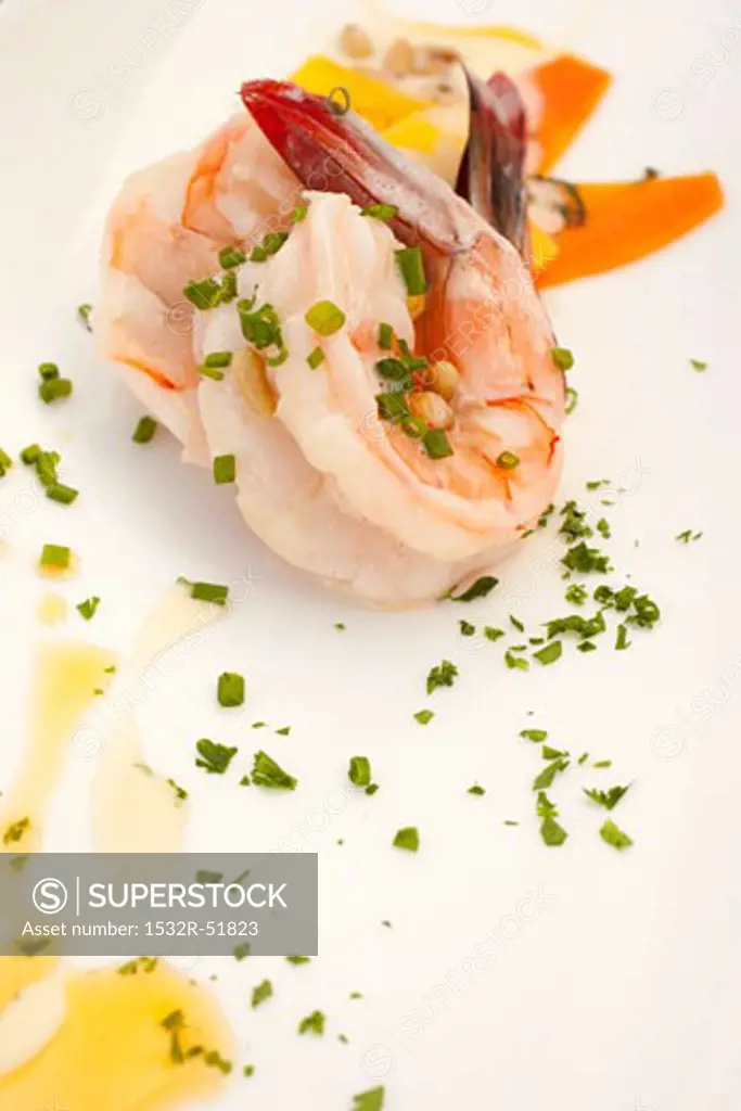 Steamed Shrimp with Mustard Seeds and Chives