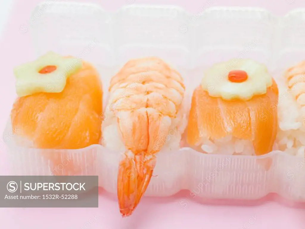 Sushi to take away (close-up)