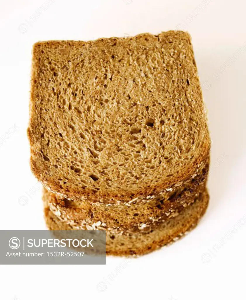 Stacked Slices of Whole Wheat Bread