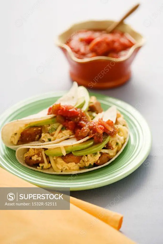 Tacos Topped with Salsa