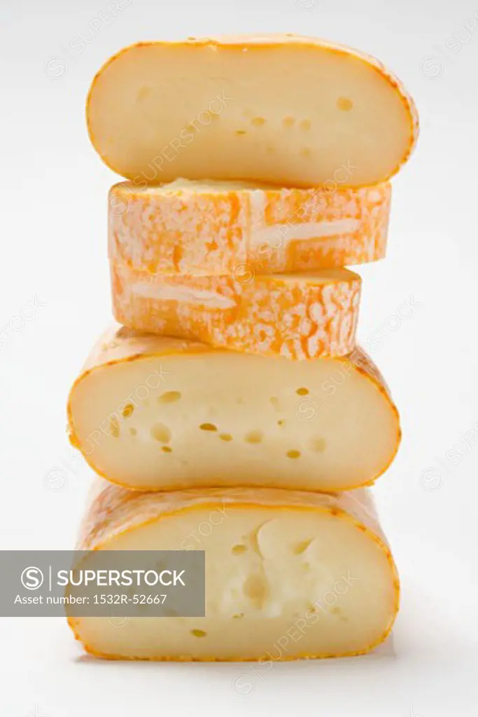 Cow's milk cheeses, stacked