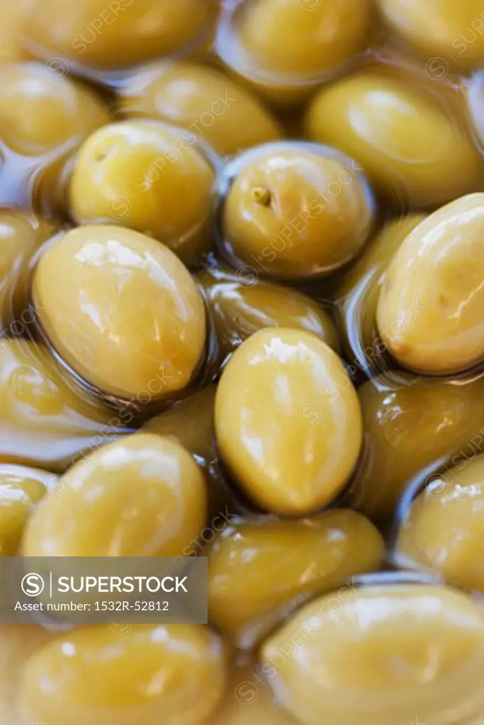 Pickled olives, full-frame