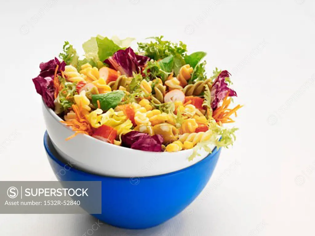 Pasta, vegetable and sweetcorn salad