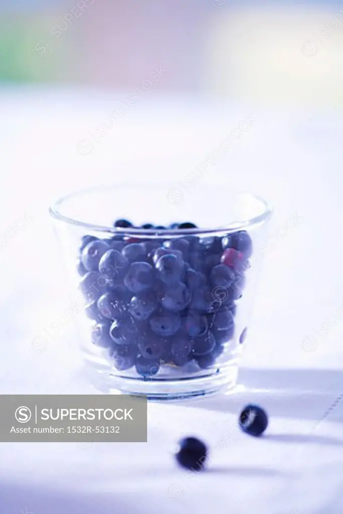 Blueberries in a glass