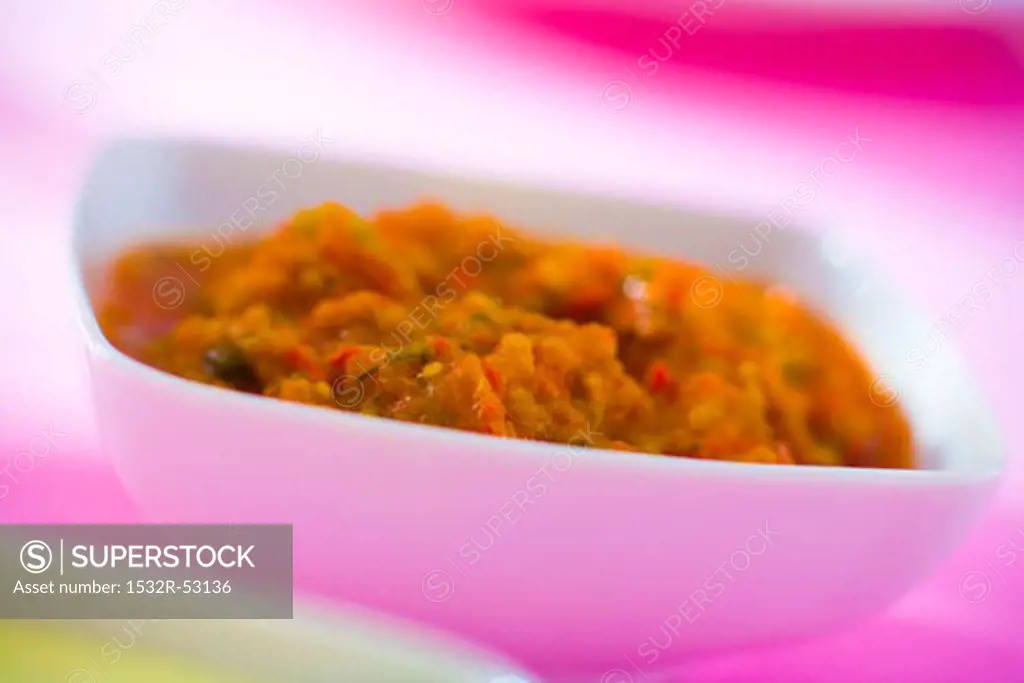 Pepper sauce in a dish