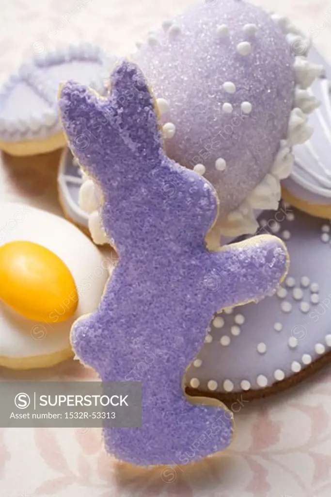 Assorted Easter biscuits and sugar egg