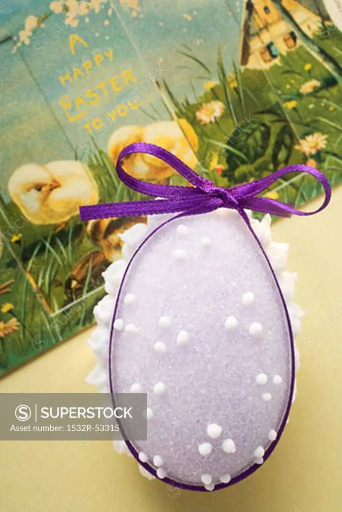 Sugar egg and Easter card