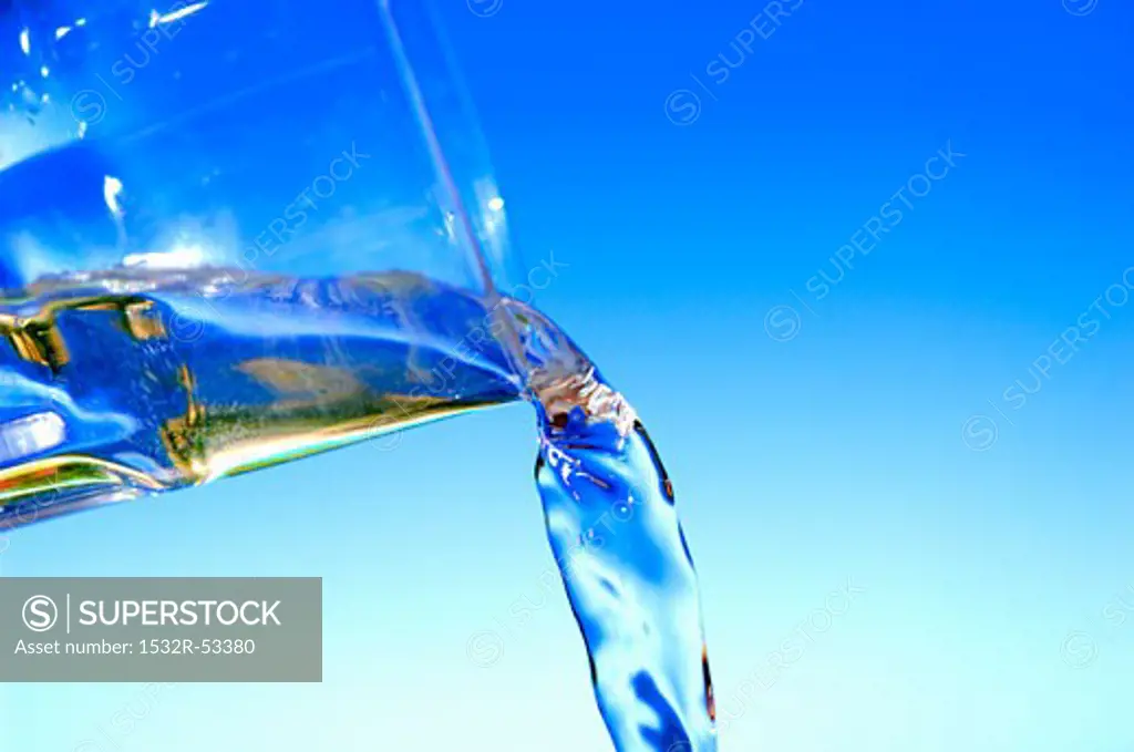 Pouring water out of a glass