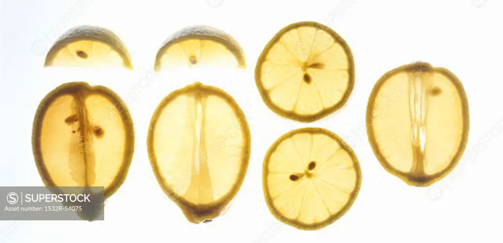 Lemon slices and wedges