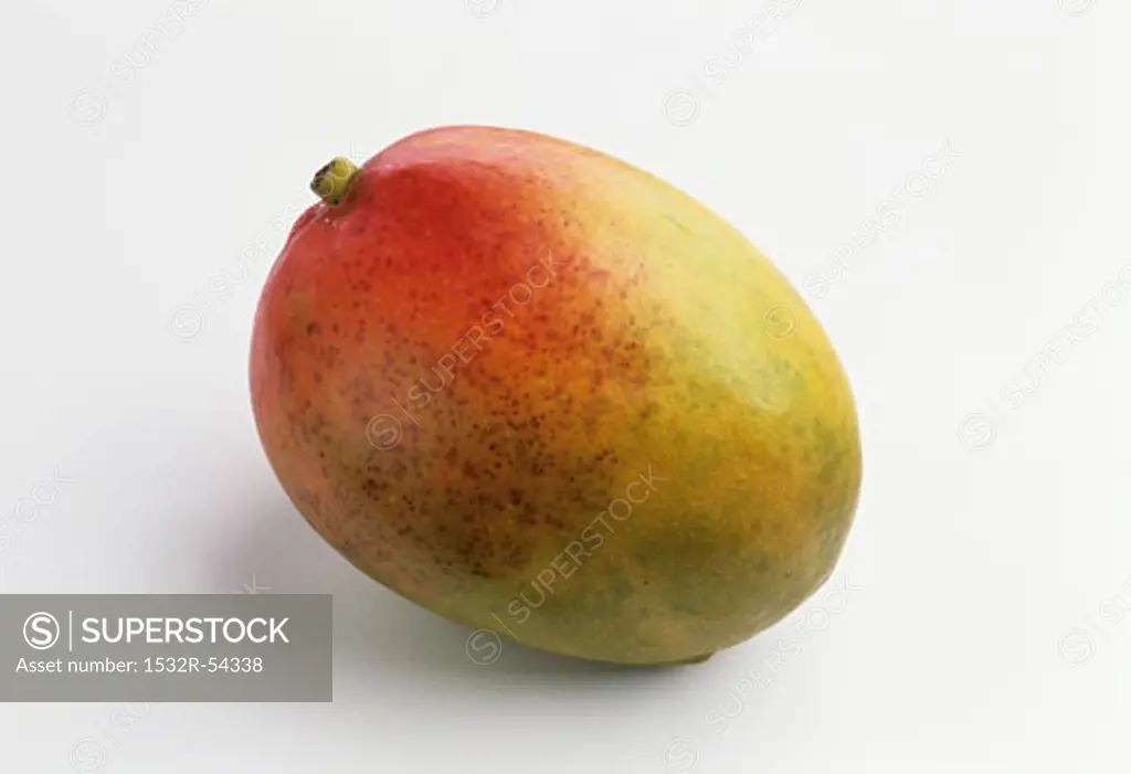 A mango against a white background