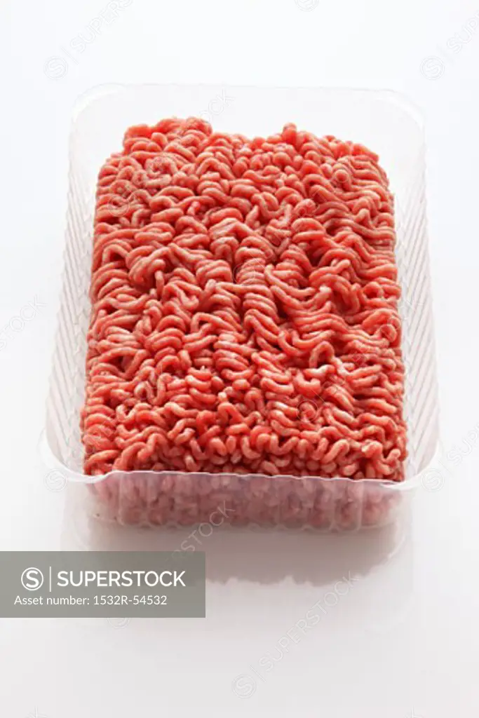 Mince in a plastic container
