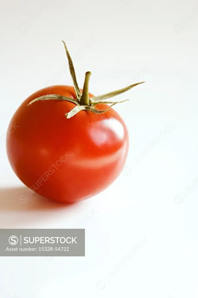 Whole Tomato on White Background