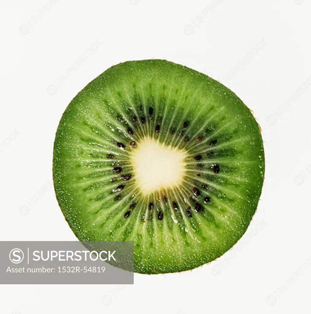Kiwi Slice on White Background