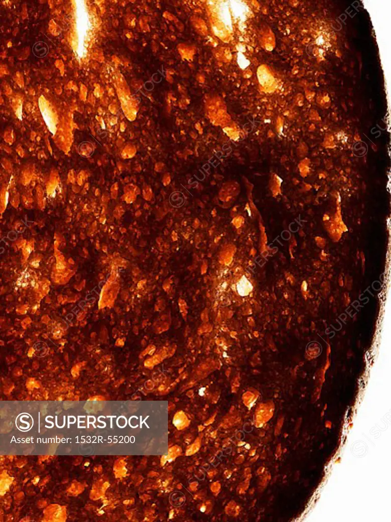 A slice of rye bread, backlight (close up)