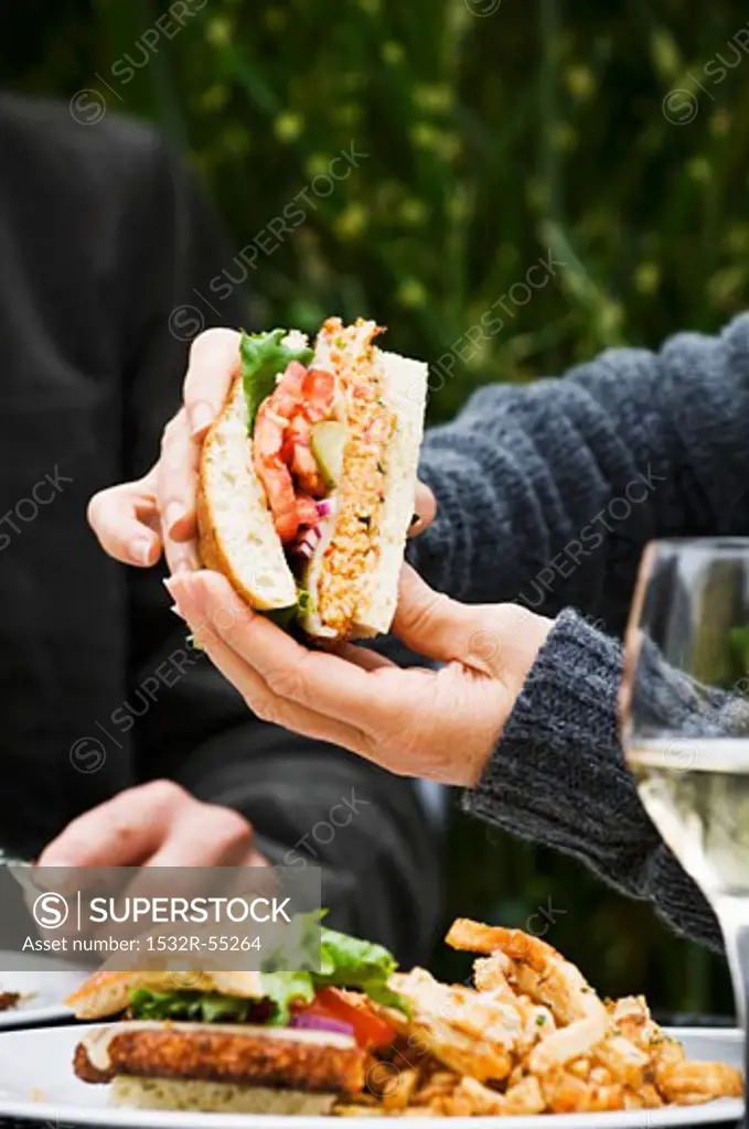 Sandwich with chips