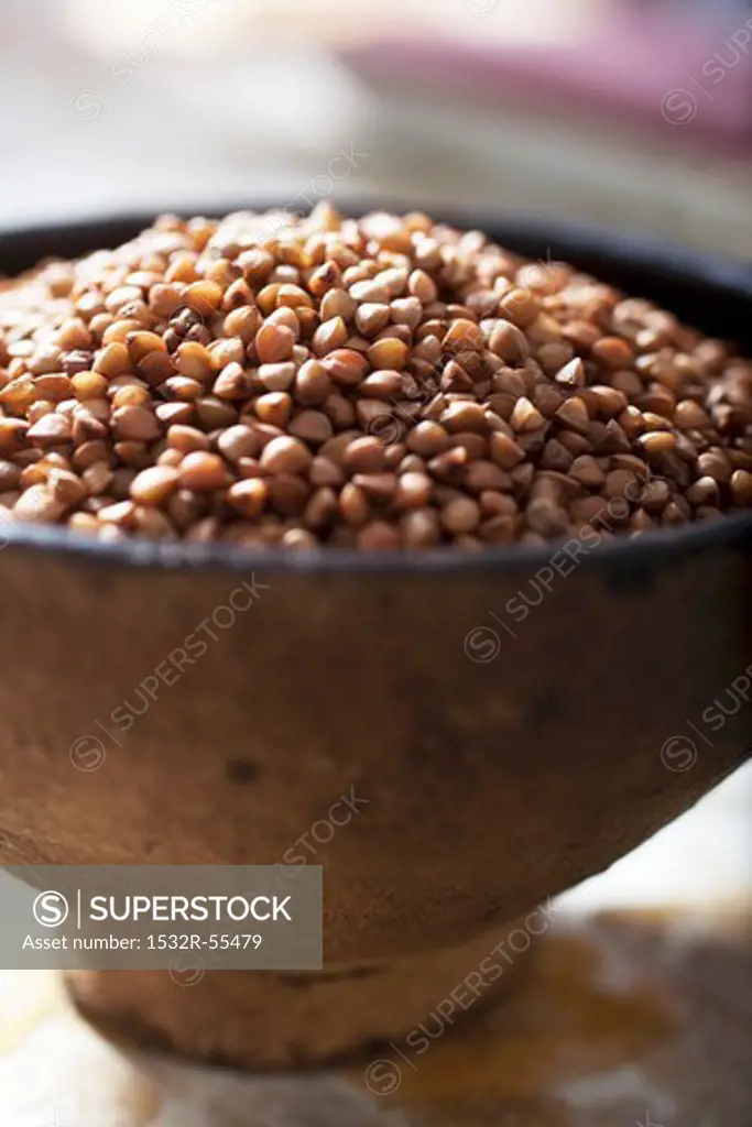 Buckwheat in a dish
