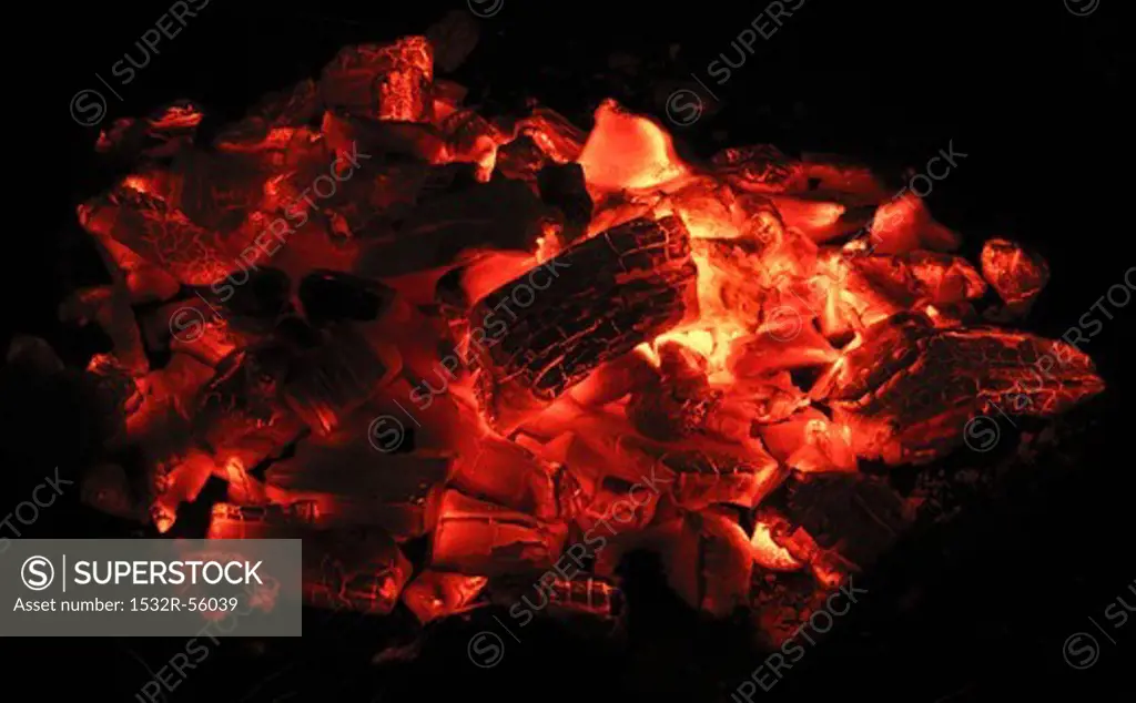 Charcoal embers