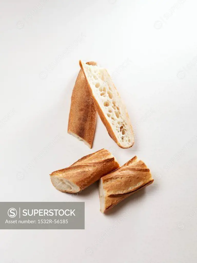 A sliced baguette
