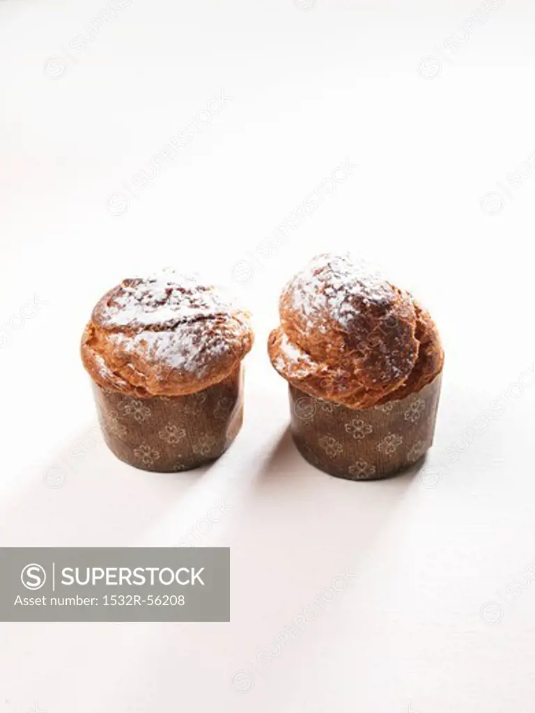 Brioche muffins in paper cases