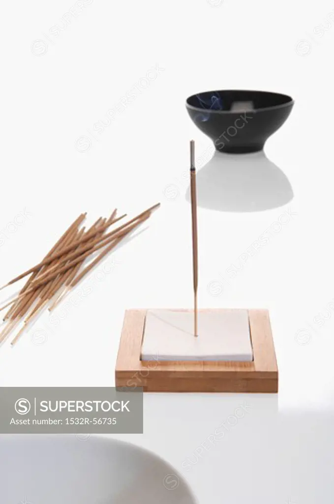 Incense stickes and bowl