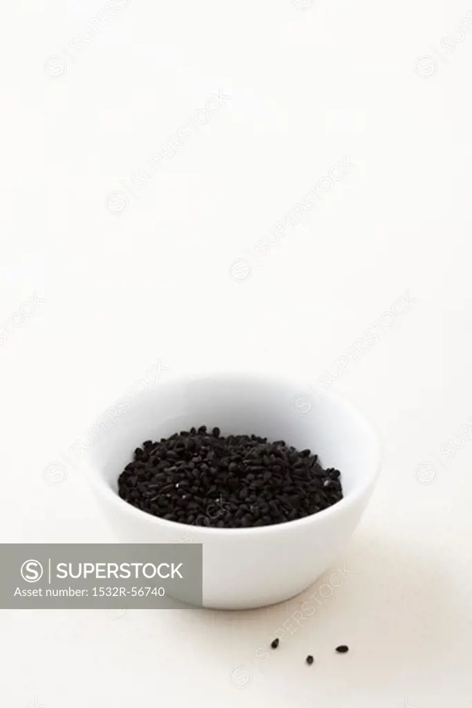 A bowl of black cumin