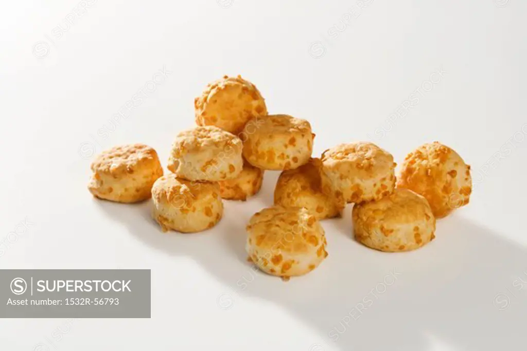 Mini Cheese Biscuits on White
